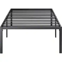 Hivvago - Twin 18-inch High Metal Platform Bed Frame with Under-bed Storage Space - Black