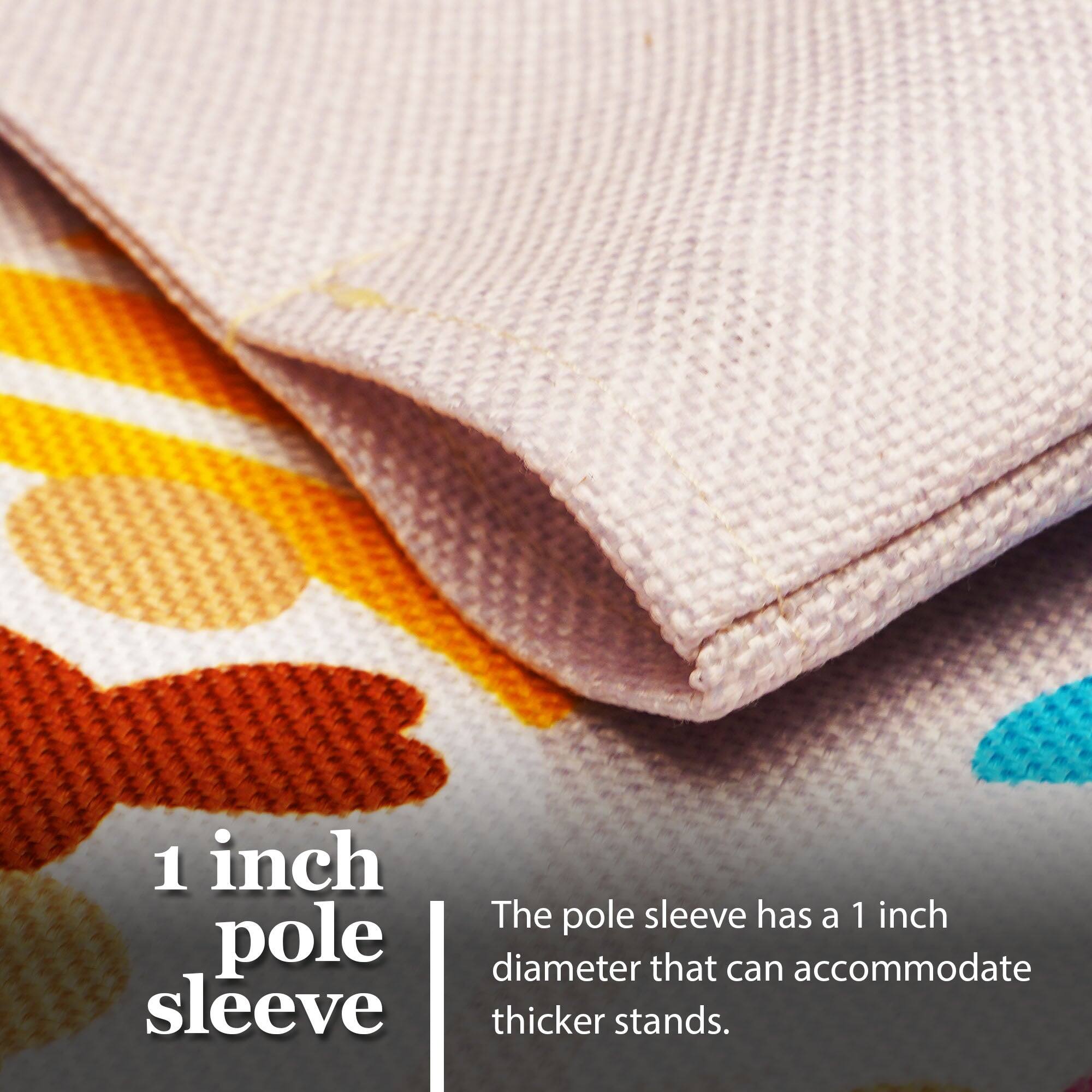 1 inch pole sleeve

The pole sleeve has a 1 inch diameter that can accommodate thicker stands.