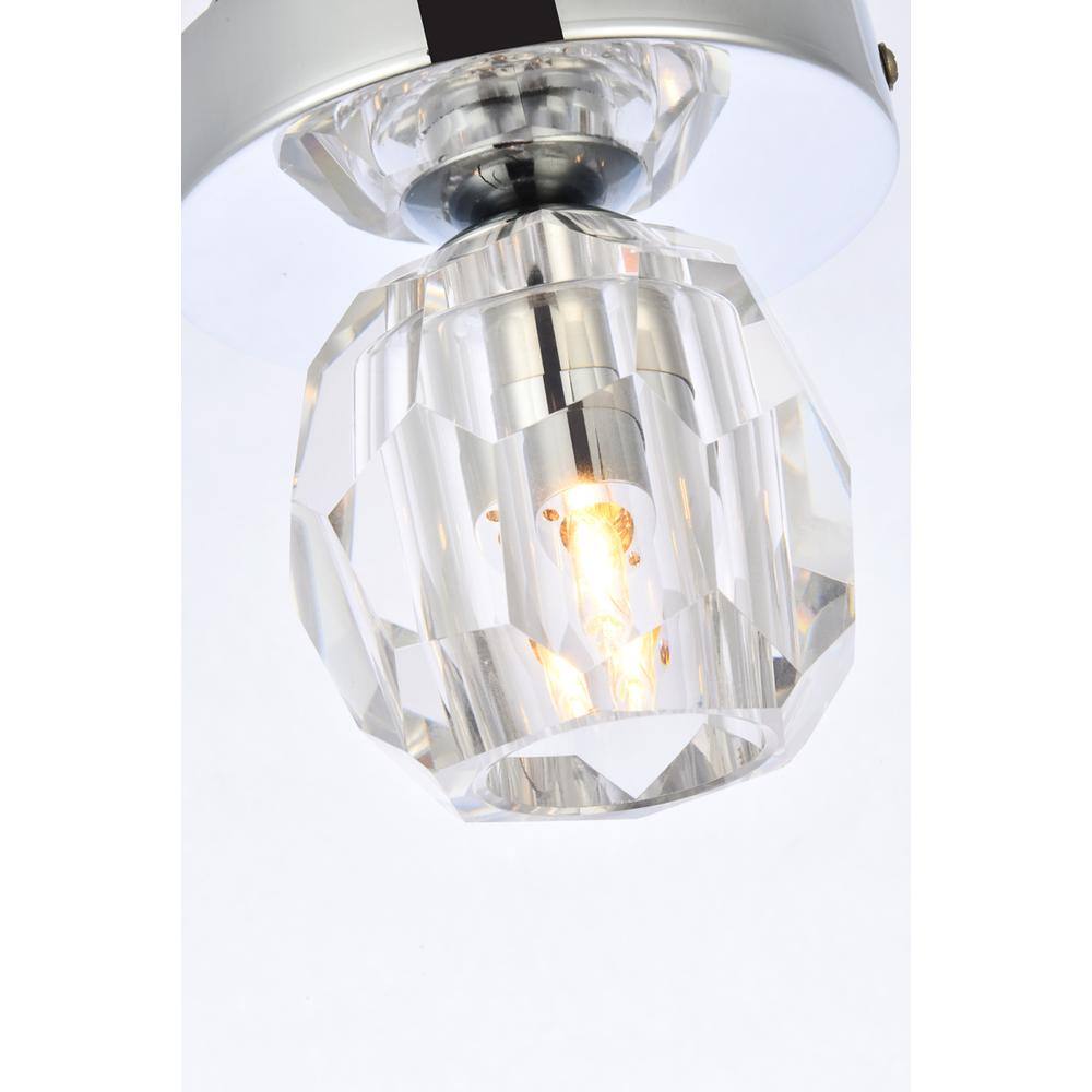 Alt View 3. Elegant Lighting - Eren 1 light chrome flush mount - Chrome.