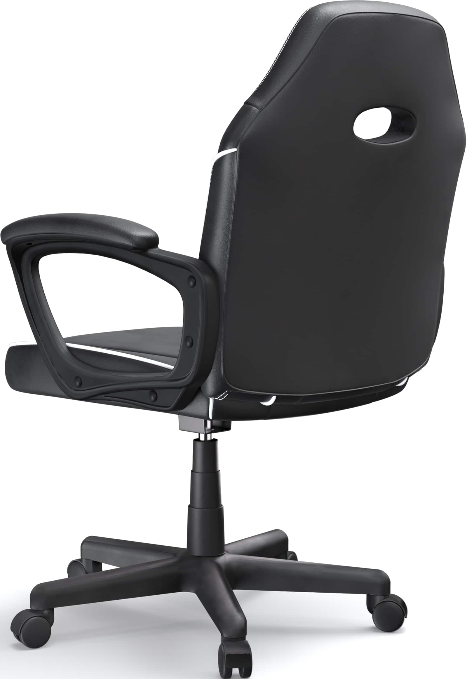 Alt View 1. ACGAM - Slim Gaming Chair, Ergonomic Office Chair with Superior PVC Leather, 360° Swivel and Height Adjustment for Home Office - Black.