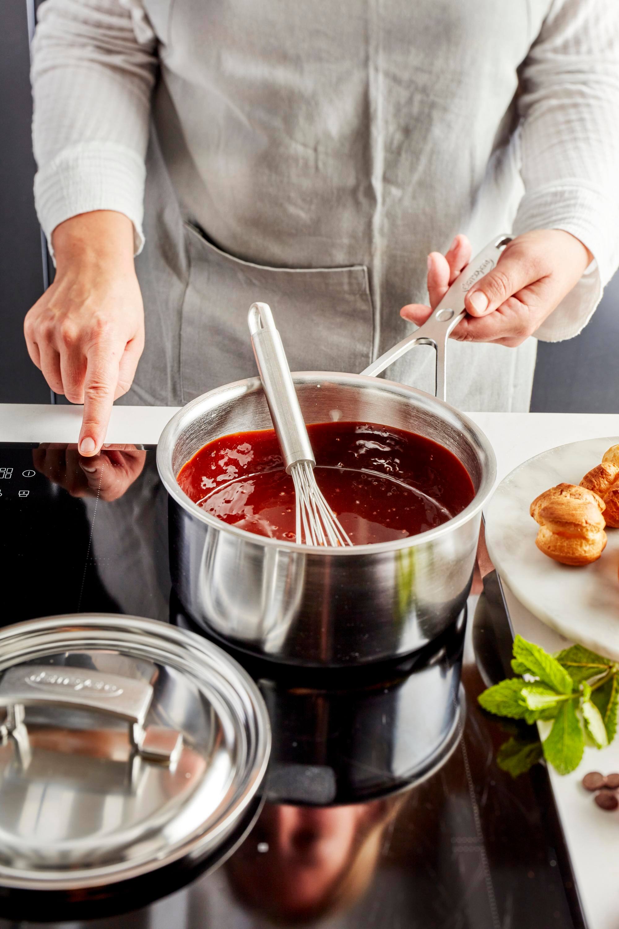 Alt View 5. Demeyere - Demeyere Industry 5-Ply 3-qt Stainless Steel Saucepan - Stainless Steel.