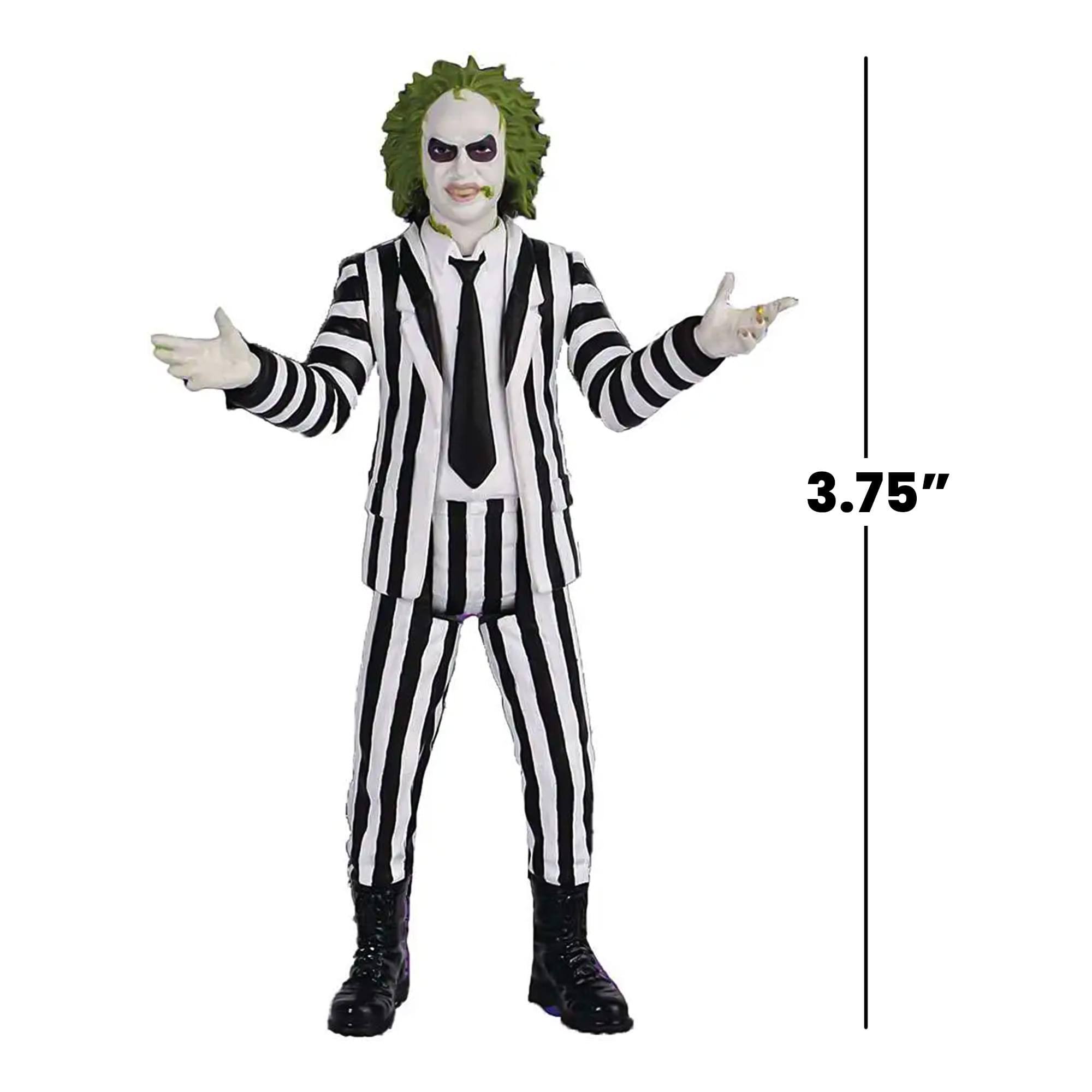 Alt View 4. Mezco Toyz - Beetlejuice 5 Points Action Figure | Striped Suit - Multi-Colored.