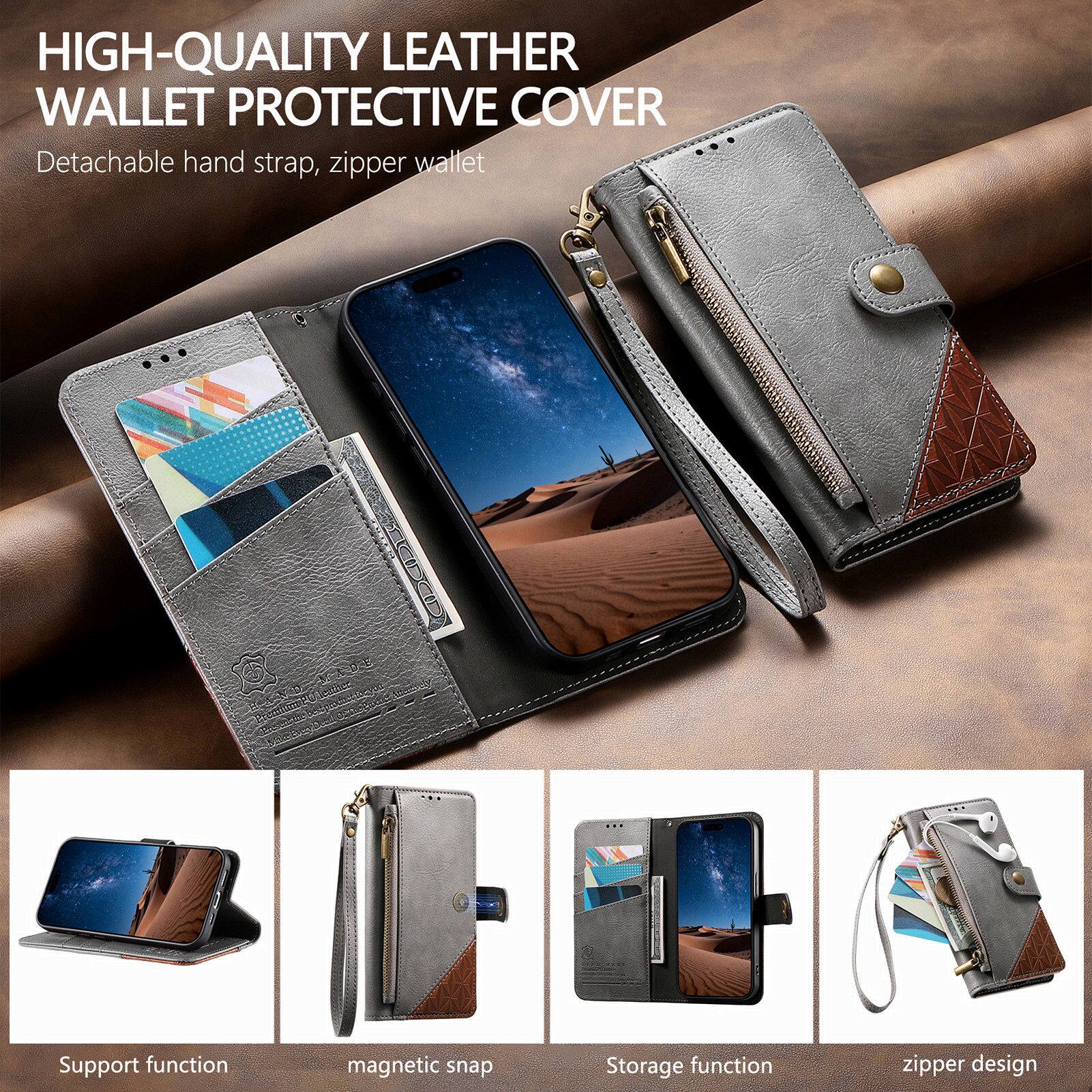HIGH-QUALITY LEATHER WALLET PROTECTIVE COVER

Detachable hand strap, zipper wallet

Support function
magnetic snap
Storage function
zipper design
