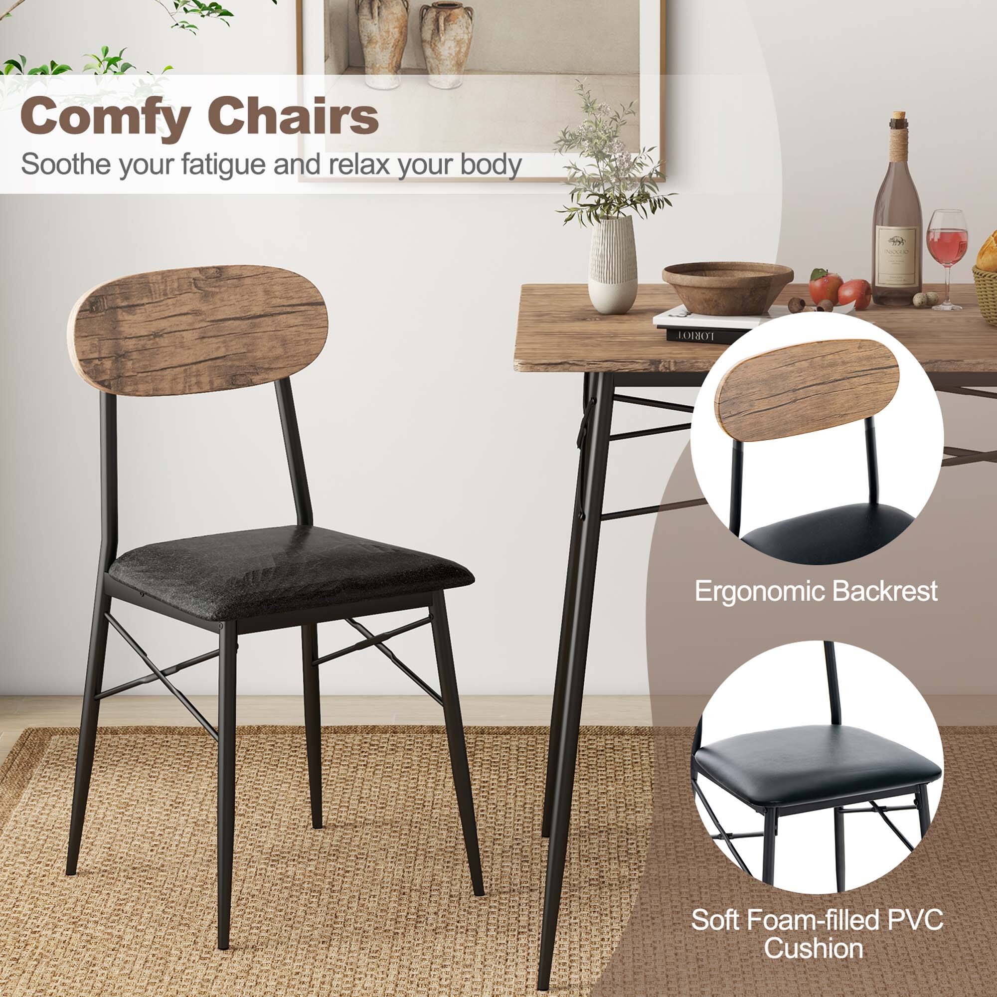 Comfy Chairs Soothe your fatigue and relax your body. Ergonomic Backrest. Soft Foam-filled PVC Cushion.
