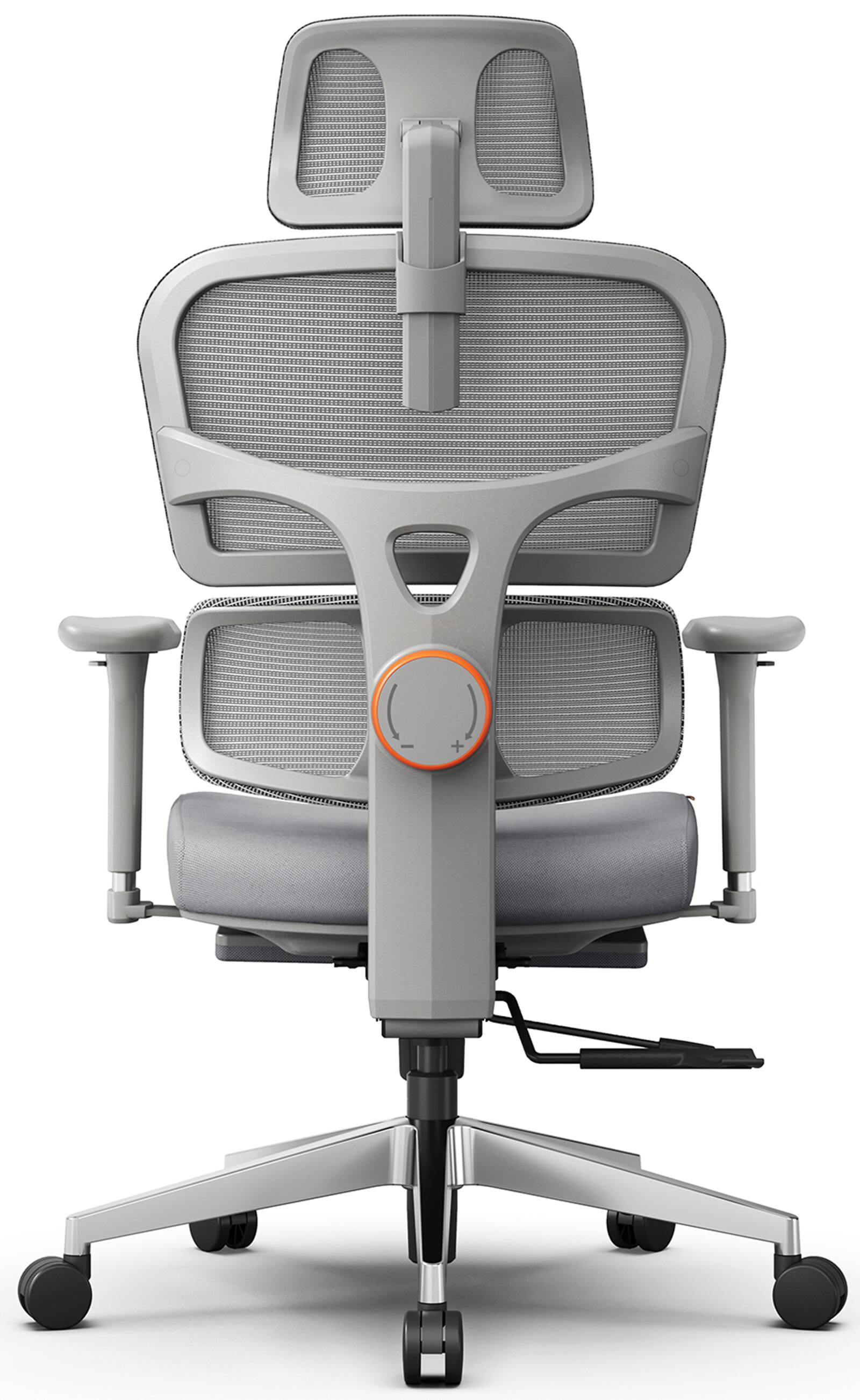 Alt View 14. Newtral - Ergonomic High Back Mesh Office Chair with Headrest - Gray.