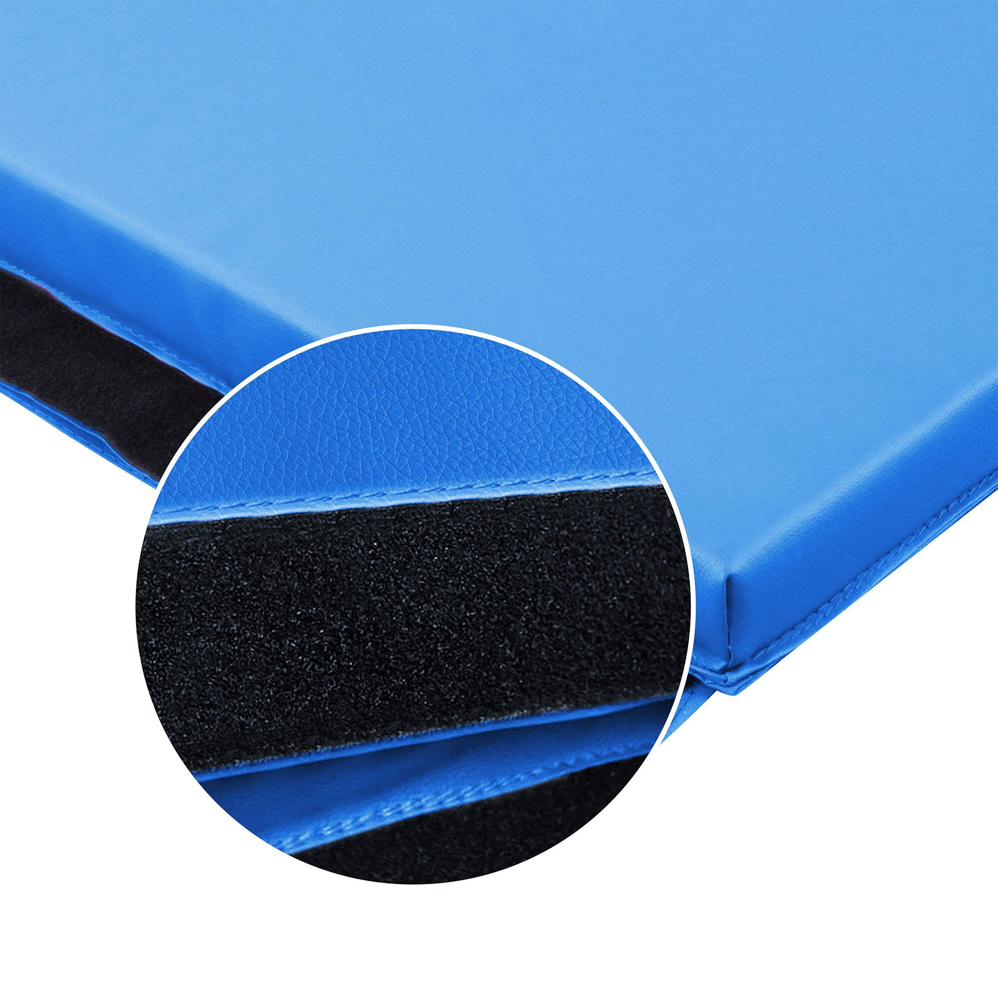 Alt View 7. BalanceFrom Fitness - BalanceFrom 4' x 6' x 2" All Purpose Folding Fitness Gymnastics Gym Mat, Blue - Blue.