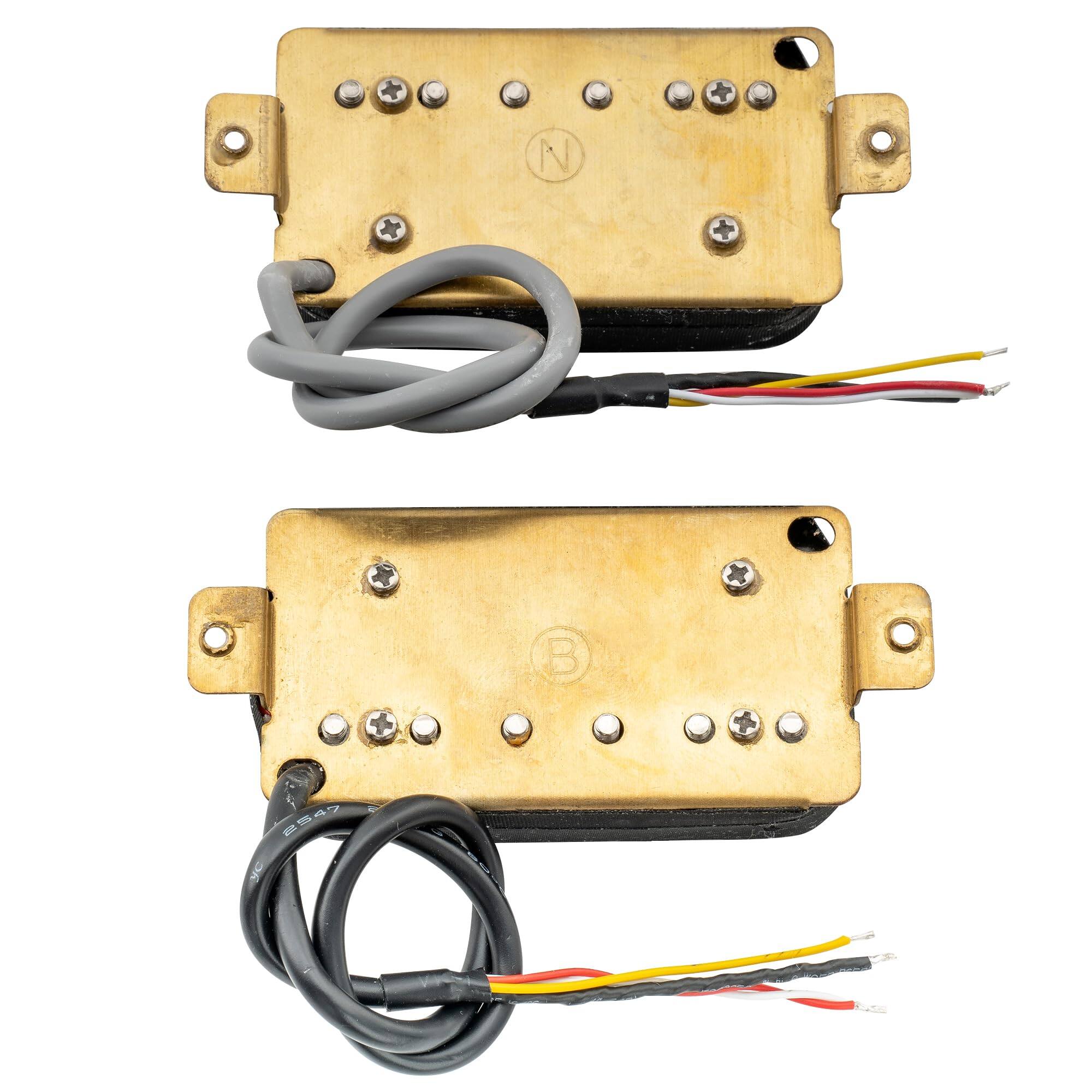 Alt View 2. Dazzling Pops - Wilkinson Wohhb Ceramic Overwound Open Style Guitar Humbucker Pickups Neck Bridge Pickup Set For Electric - Bridge Zebra.