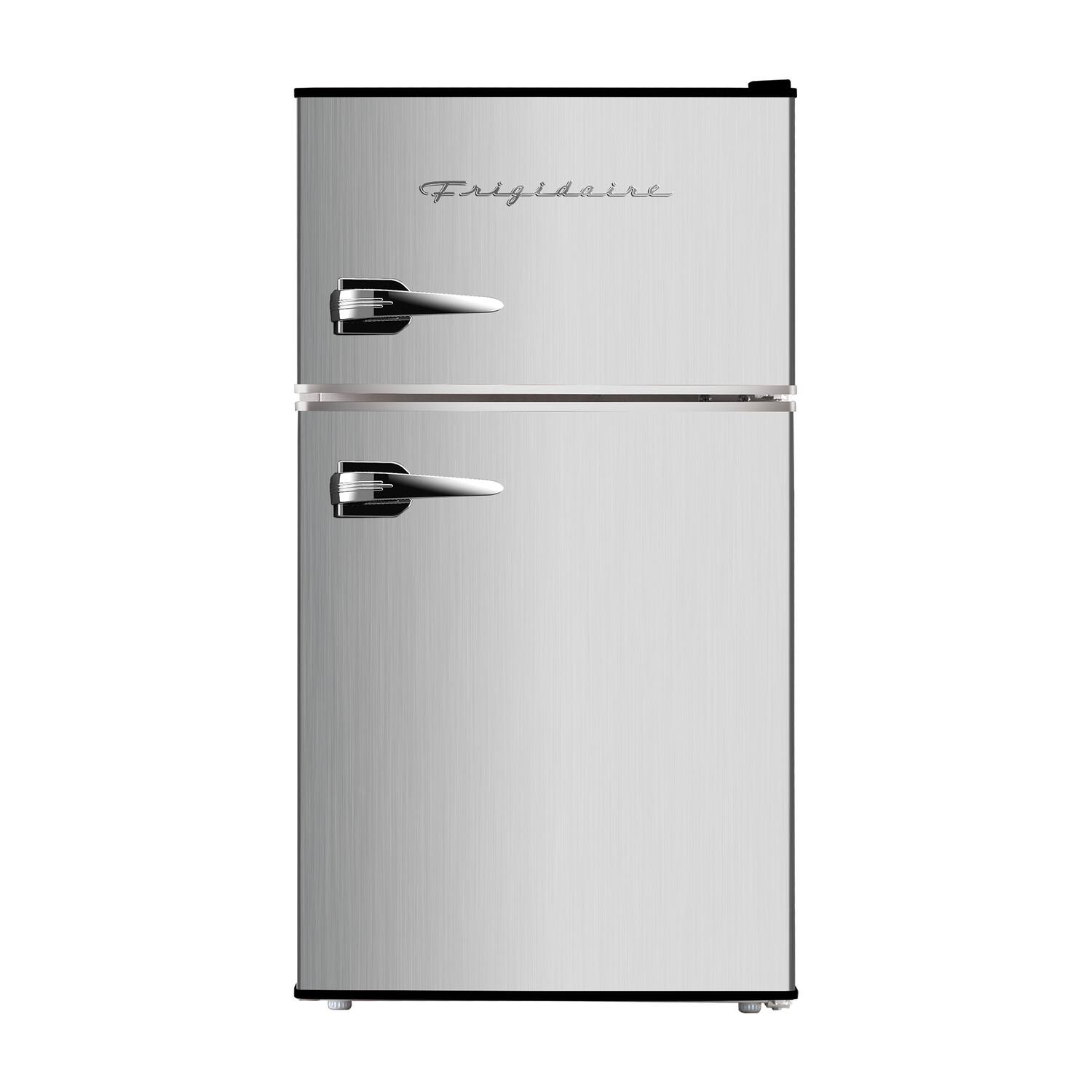 Alt View 2. Frigidaire - Frigidaire 3.2-cu Ft. 2-door Retro Compact Refrigerator With Freezer, Efr391-b, Platinum Design With Chrome Trim - silver.