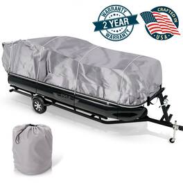 Pyle - Universal Boat Adjustable Storage Cover - 17'-20'L to 96” Pontoon Boats Protection Custom Heavy Duty Waterproof