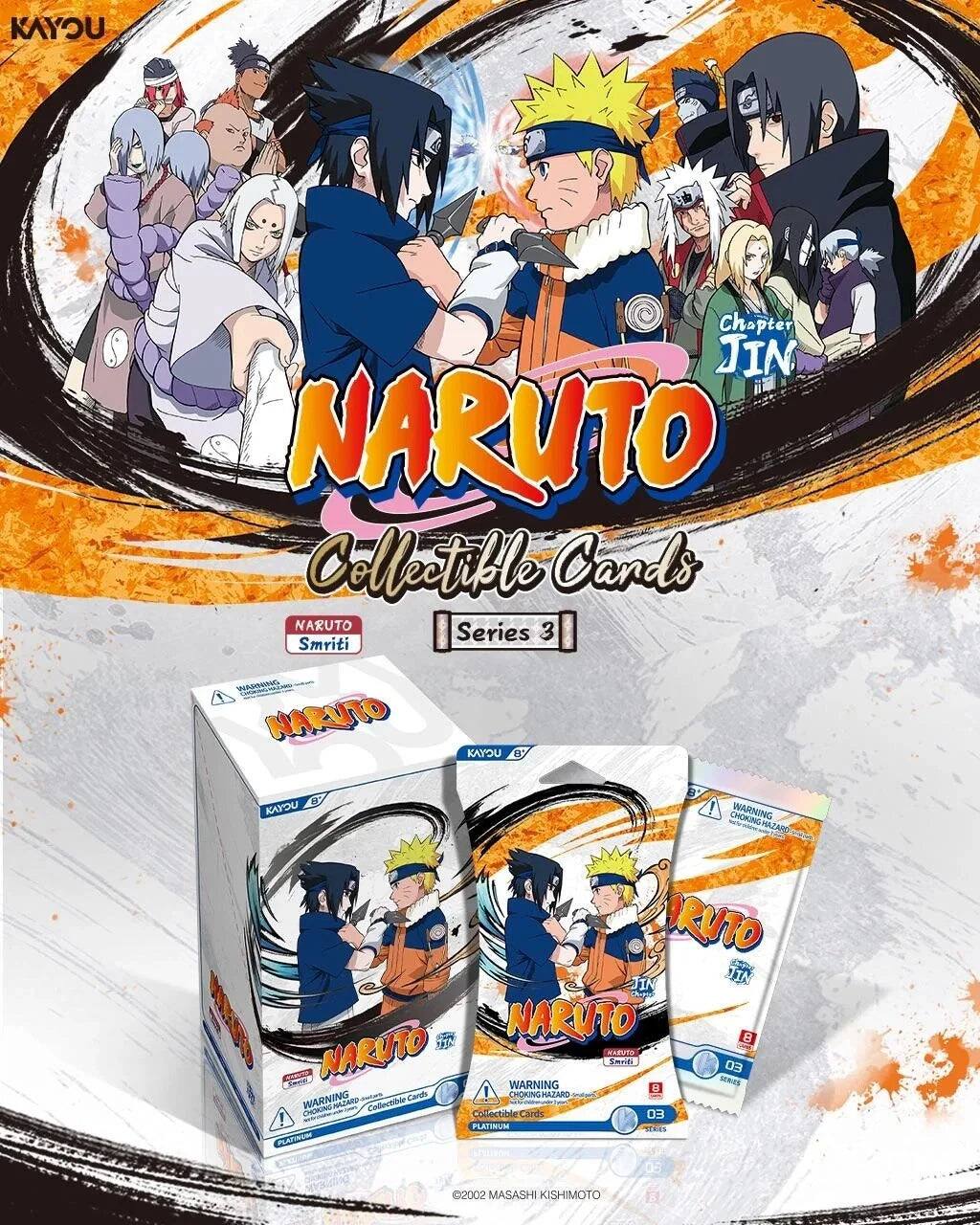 KAYOU Chapter JIN NARUTO Collectible Cards NARUTO 3 Series Smriti WARPING NARUTO KAYOU 0 0 KAYDU B CHOKING WARNING HAZARD NARUTO LP IN JIN a NARUTO B N Ne NARUTO S 03 WARNING H Cands 1 CHOKING MAZARO WARNING nAAA Collectible Collectible Cands ED ! PLATINUM BERS PLATINUM 2002 MASASHI KISHIMOTO