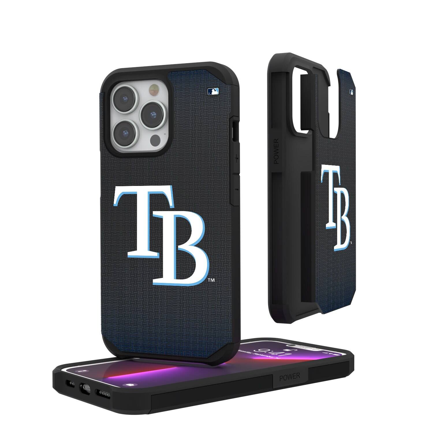 Keyscaper - MLB - Tampa Bay Rays Linen Logo iPhone Rugged Case - 16 - Black price history on PriceWatchPro
