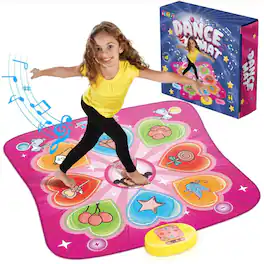 Dance Mat for Kids with LED Lights, Adjustable Volume & 5 Challenge Levels – Play22 Electronic Music Dance Pad Ages 3-12