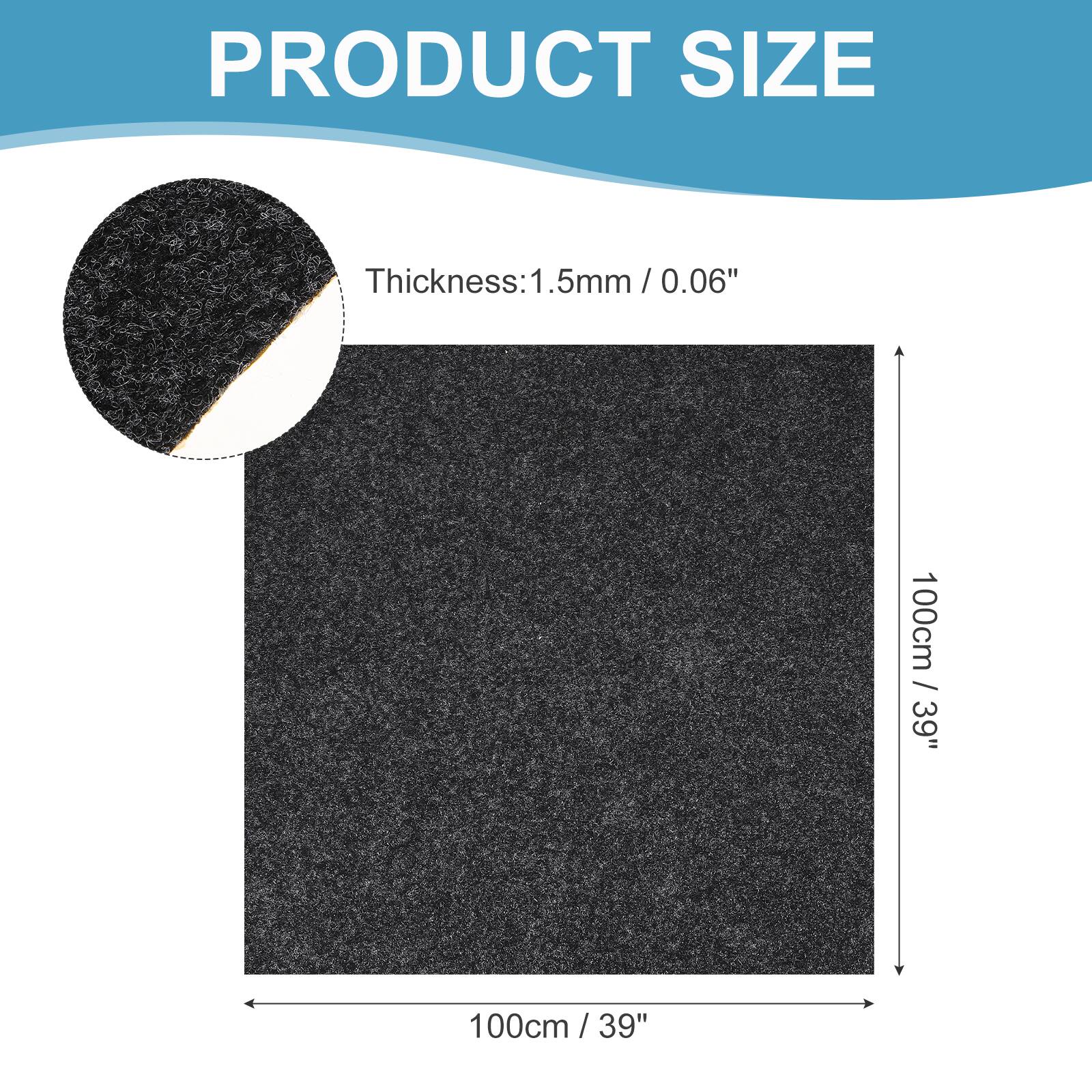PRODUCT SIZE

Thickness: 1.5mm / 0.06"

100cm / 39"