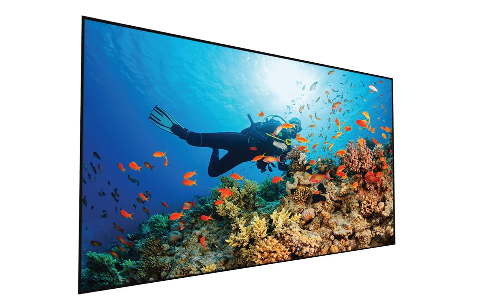 Alt View 12. Screen Innovations - Zero Edge – 16:9 – 120” – Short Throw 0.6 Gain Ambient Light Rejecting (ALR) Projector Screen - Black.