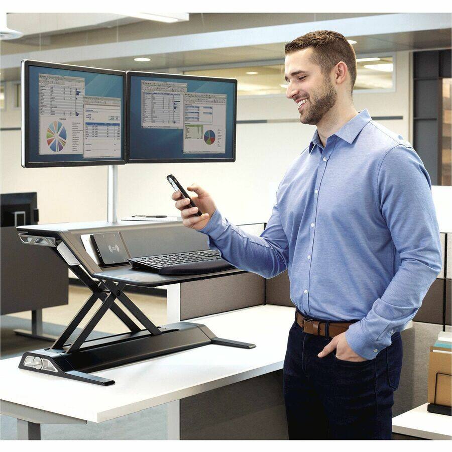 Alt View 7. Fellowes - Fellowes Lotus™ Dual Monitor Arm Kit - 2 Display(s) Supported - 27" Screen Support - 26 lb Load Capacity - 1 Each - Silver.