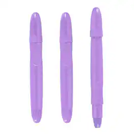 Unique Bargains - 3pcs Twistable Crayons, Retractable Silky Washable for Coloring Books Crafts Gifts Parties Art Supplies - Light Purple