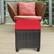 Alt View 3. Costway - 2PCS Patio Rattan Ottoman Cushioned Seat Foot Rest Coffee Table - Red.