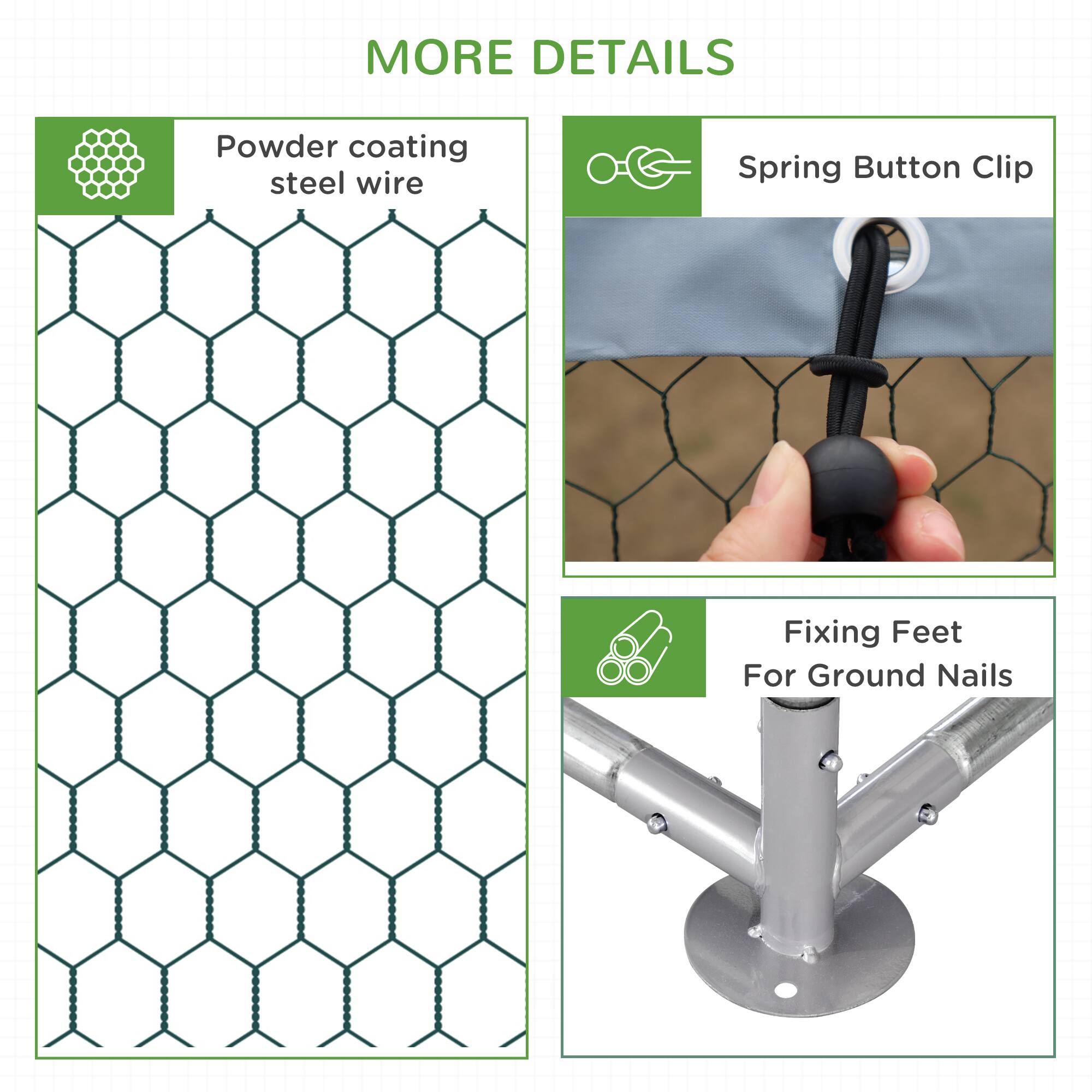 MORE DETAILS

- Powder coating steel wire
- Spring Button Clip
- Fixing Feet For Ground Nails