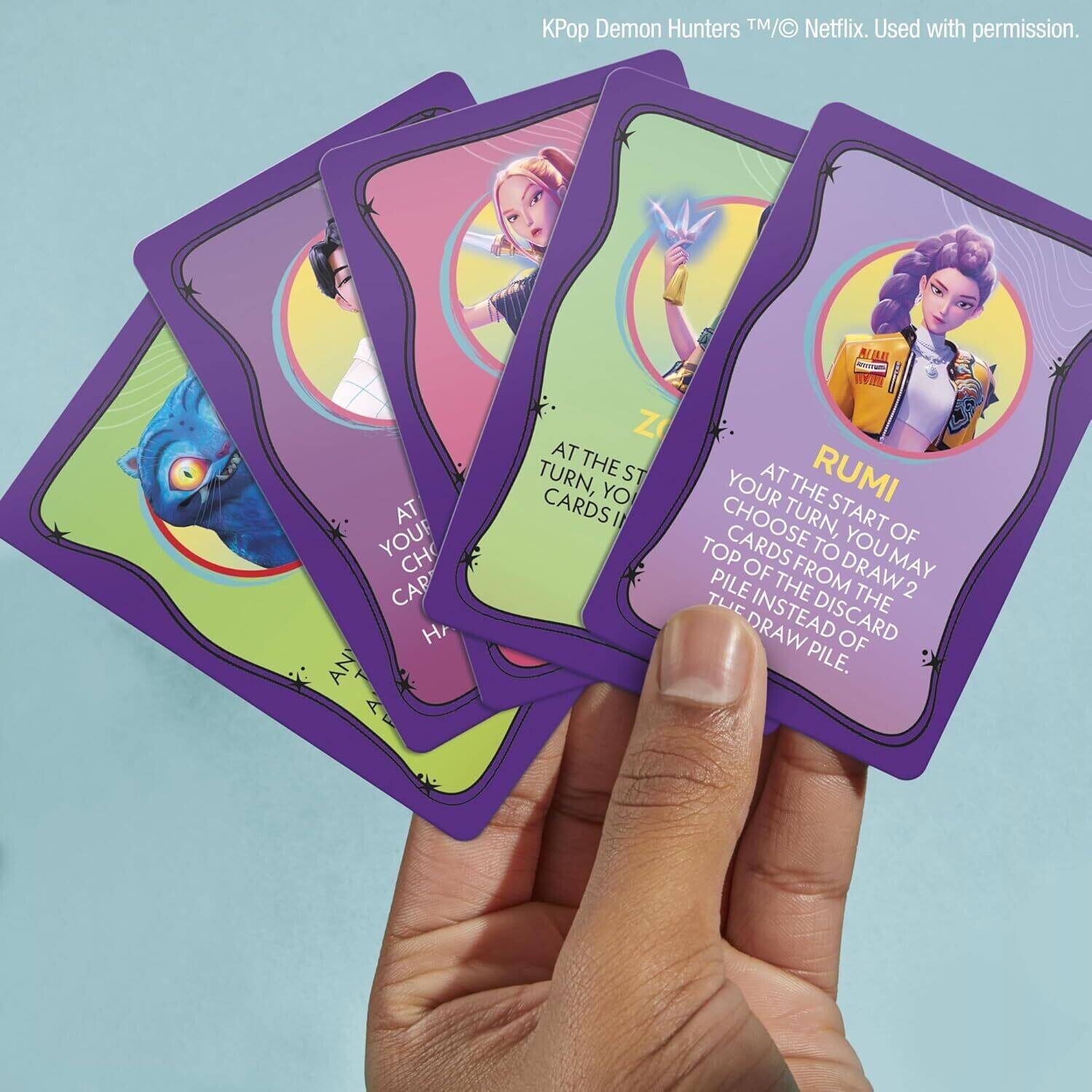 KPop Demon Hunters™ © Netflix. Used with permission.

AT THE START OF YOUR TURN, YOU MAY CHOOSE TO DRAW 2 CARDS FROM THE TOP OF THE DISCARD PILE INSTEAD OF THE DRAW PILE.