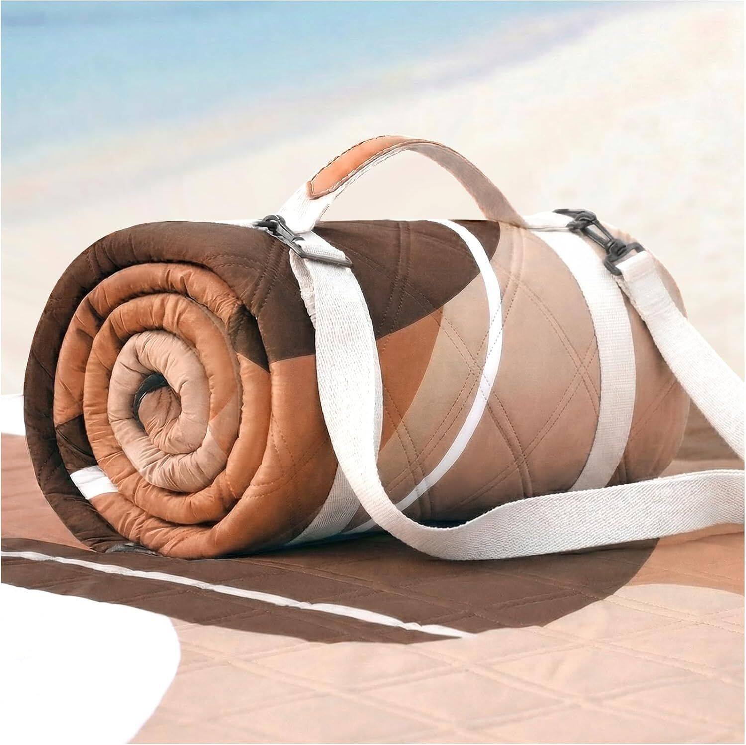 Front. Loheer - Loheer Waterproof Picnic Blanket Extra Large Foldable Beach Mat - Multicolor.