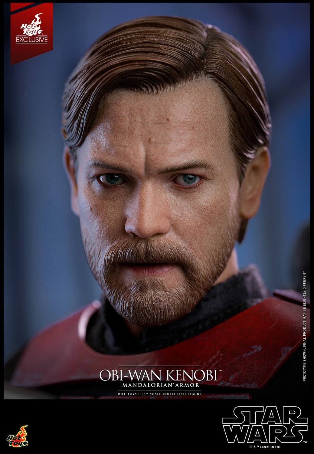 E Hct Toys. EXCLUSIVE OBI-WAN KENOBI MANDALORIAN-ARMOR DIFFERENT BESLIGHTLY MAY PRODUCT FINAL SHOWN PROTOTYPE S Hoto Toys. HOT TOYS 1/6-m SCALE COLLECTIBLE FIGURE STAR WARS IM 2 & - Lecastilm L1d.