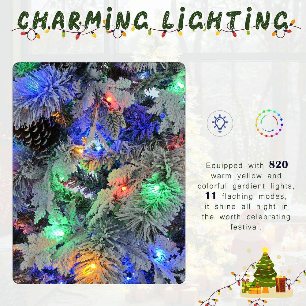 CHARMING LIGHTING

Equipped with 820 warm-yellow and colorful gradient lights, 11 flashing modes, it shines all night in the worth-celebrating festival.