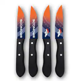 Woodrow - 4-Piece Stainless Steel Steak Knife Set - Multicolor