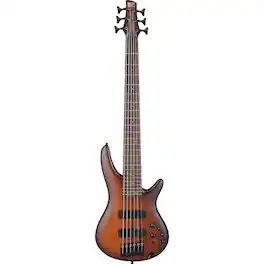 Ibanez - SR Standard Series SR506A Electric Bass Guitar, Mahogany Brown Burst Low Gloss