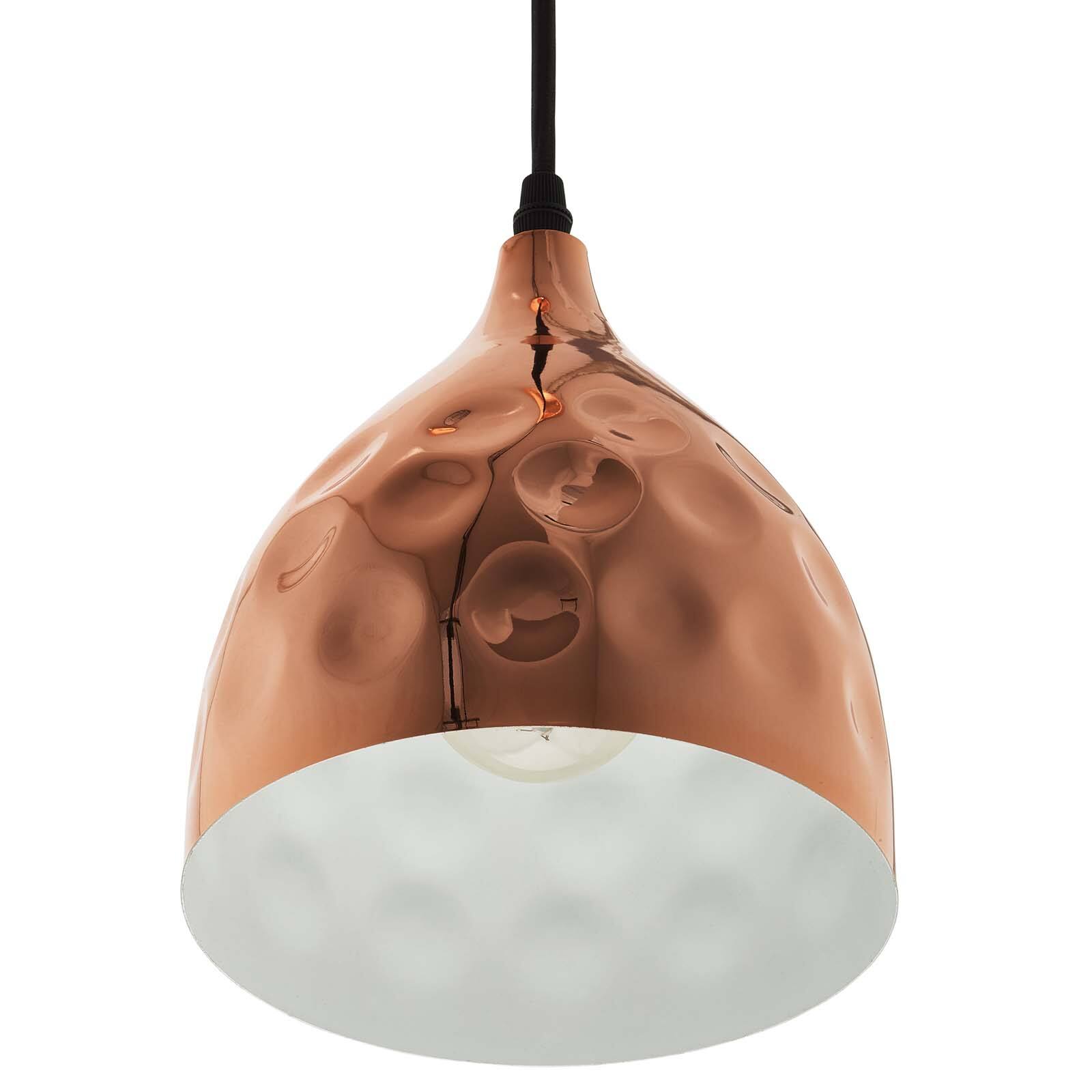 Back. Modway - Dimple 6.5" Bell-Shaped Rose Gold Pendant Light by Modway - Rose Gold.