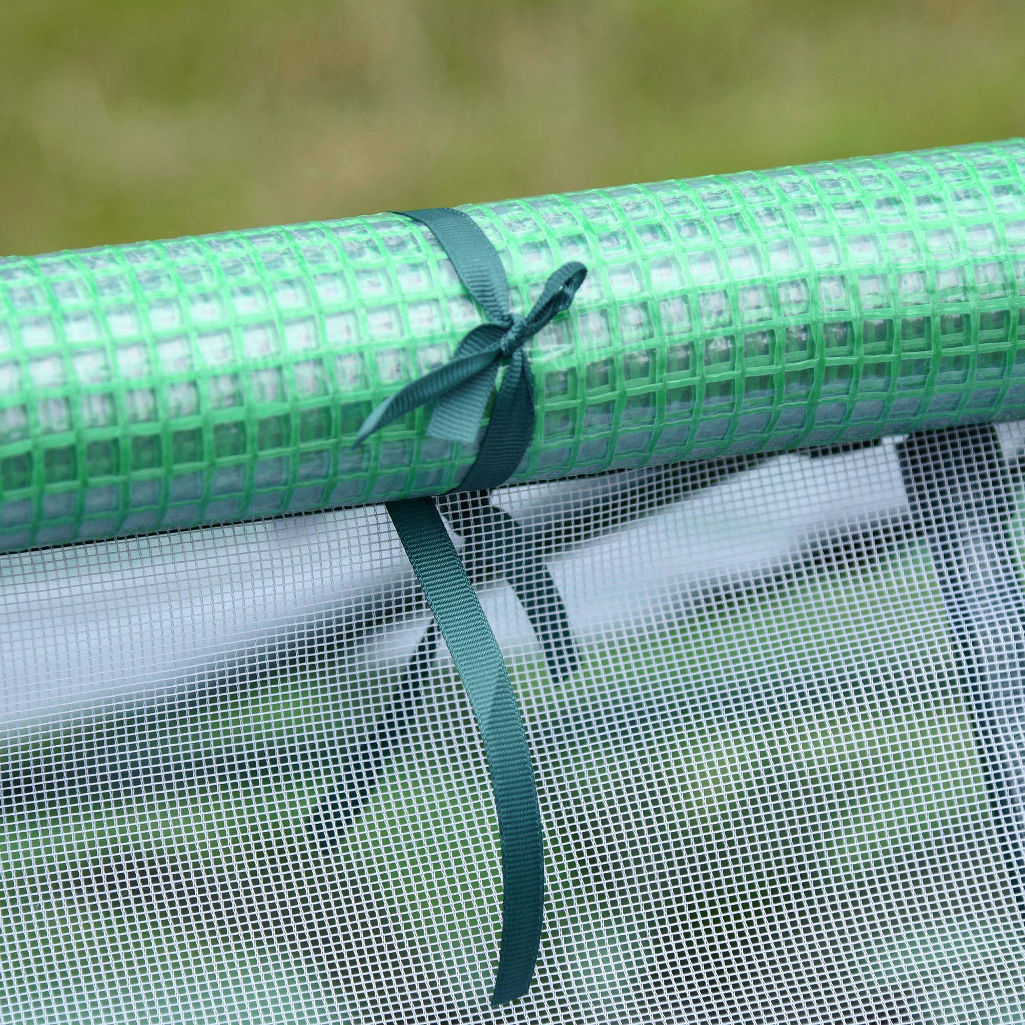 Alt View 8. Outsunny - 71" x 55" x 32" Mini Greenhouse, Small Green House, Garden Planting Shed, Outdoor Flower Planter Warm House.