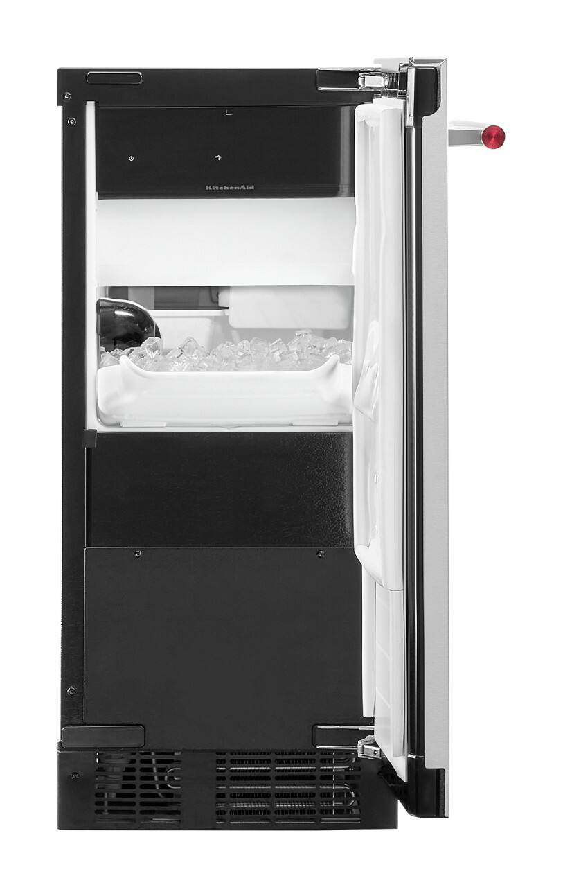 Alt View 3. KitchenAid - 15 inch 25-Lb. Ice Maker - PrintShield Stainless Finish.
