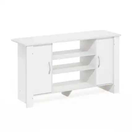 Front. Furinno - Econ TV Stand Entertainment Center - White.