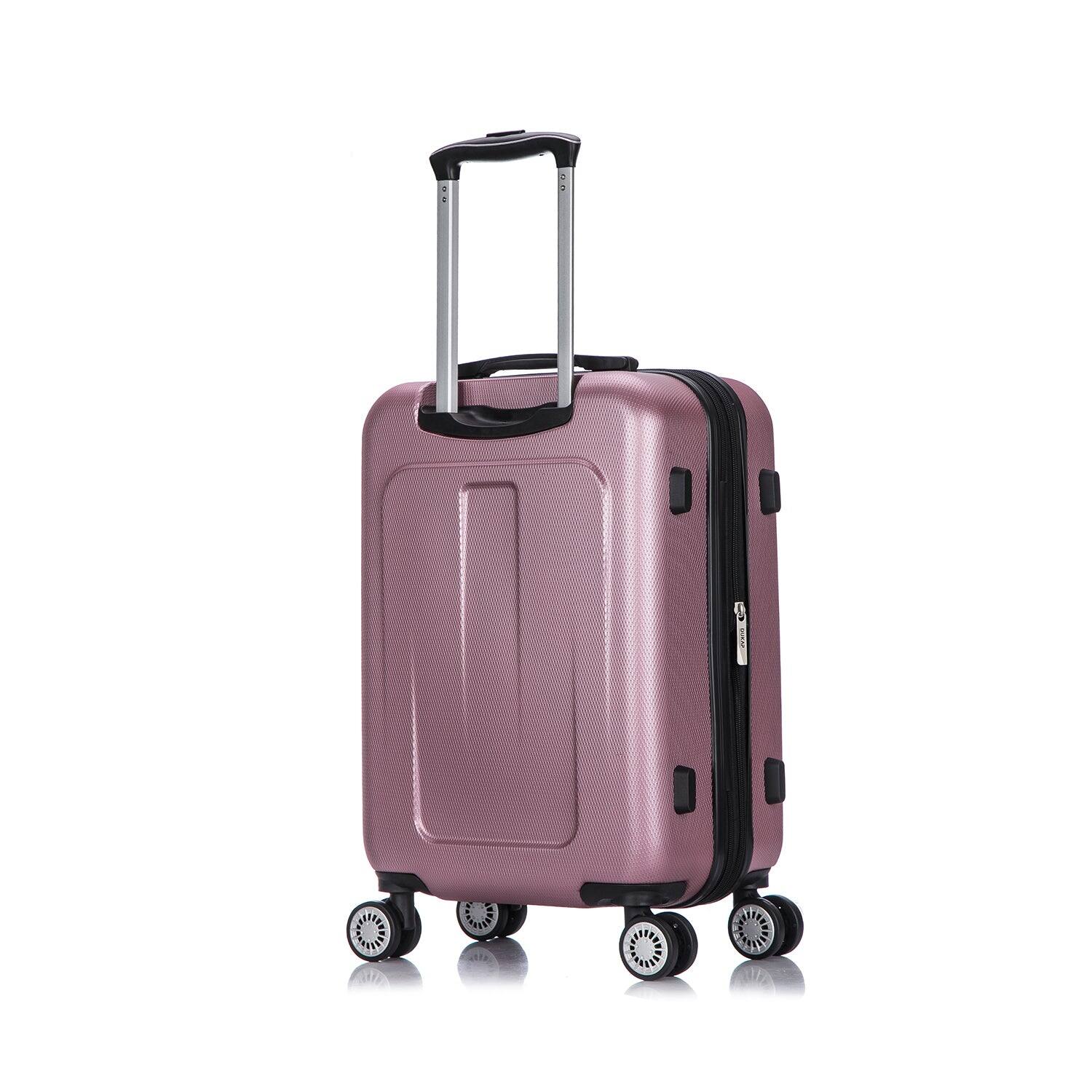 Alt View 1. DUKAP - Crypto Lightweight Hardside Spinner Luggage 20" carry-on - ROSE GOLD.
