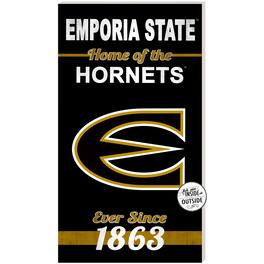 Jardine - Emporia State Hornets 11" x 20" Indoor/Outdoor Home Of The Sign - Gold