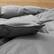 Back. Puredown - Puredown Luxurious 300TC 100% Organic Cotton Down Feather Fiber Comforter, Gray, Full/Queen - Gray.