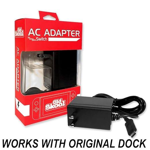 ml Old Skool AC ADAPTER for Nintendo Switch AC ADAPTER Old Skool  
WORKS WITH ORIGINAL DOCK