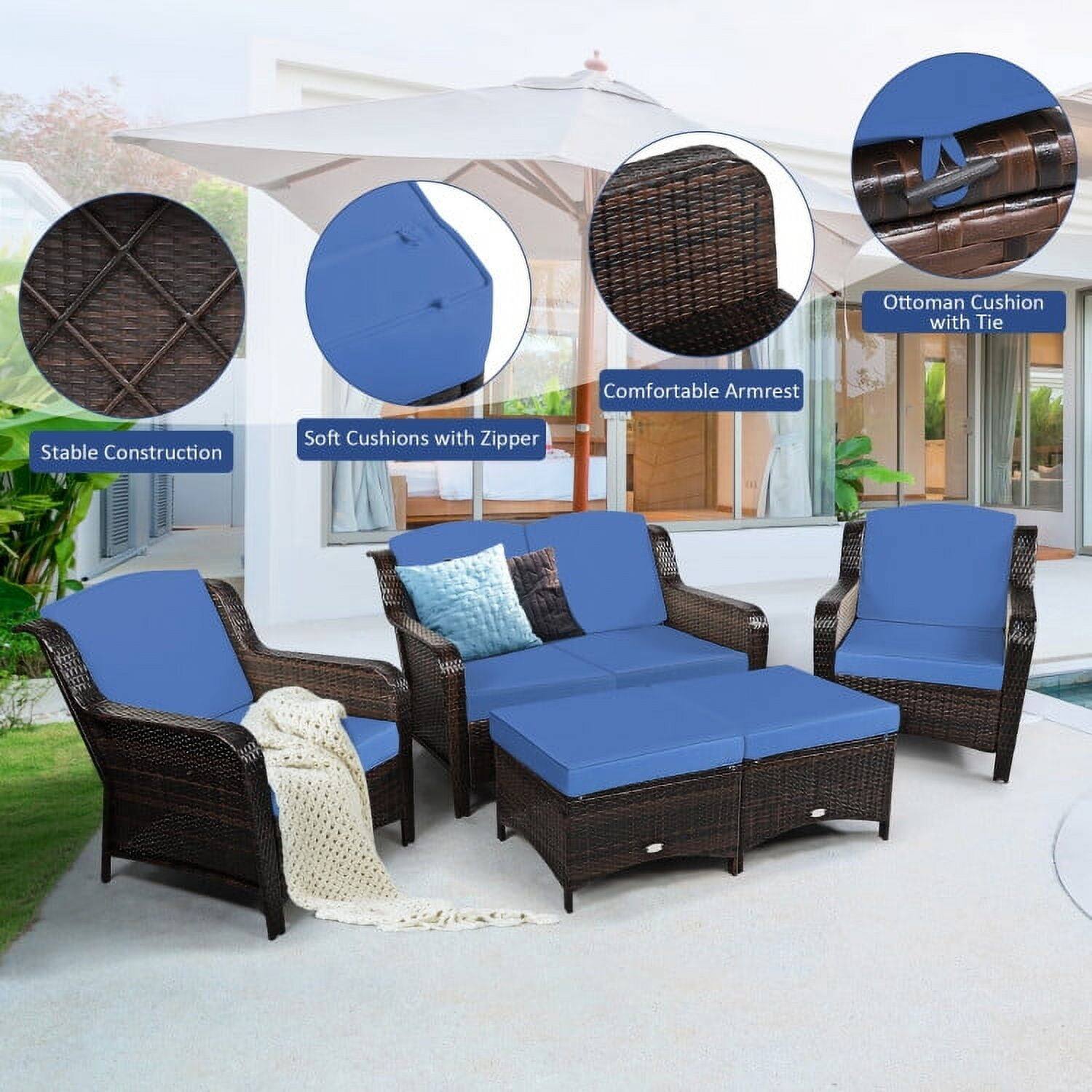 Ottoman Cushion with Tie  
Comfortable Armrest  
Stable Construction  
Soft Cushions with Zipper