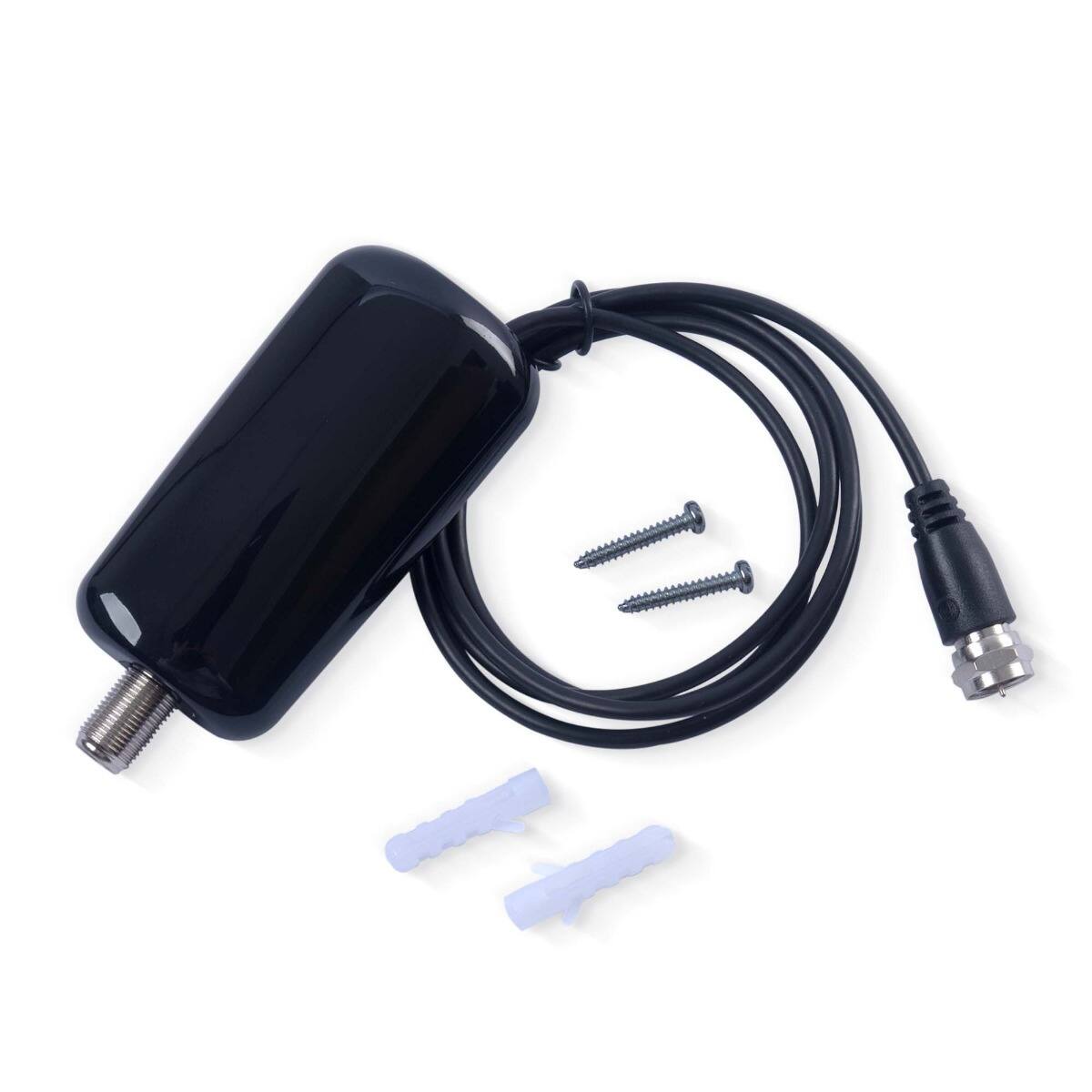 Left. RadioShack - Amplified Indoor Antenna 1503307 - Black.