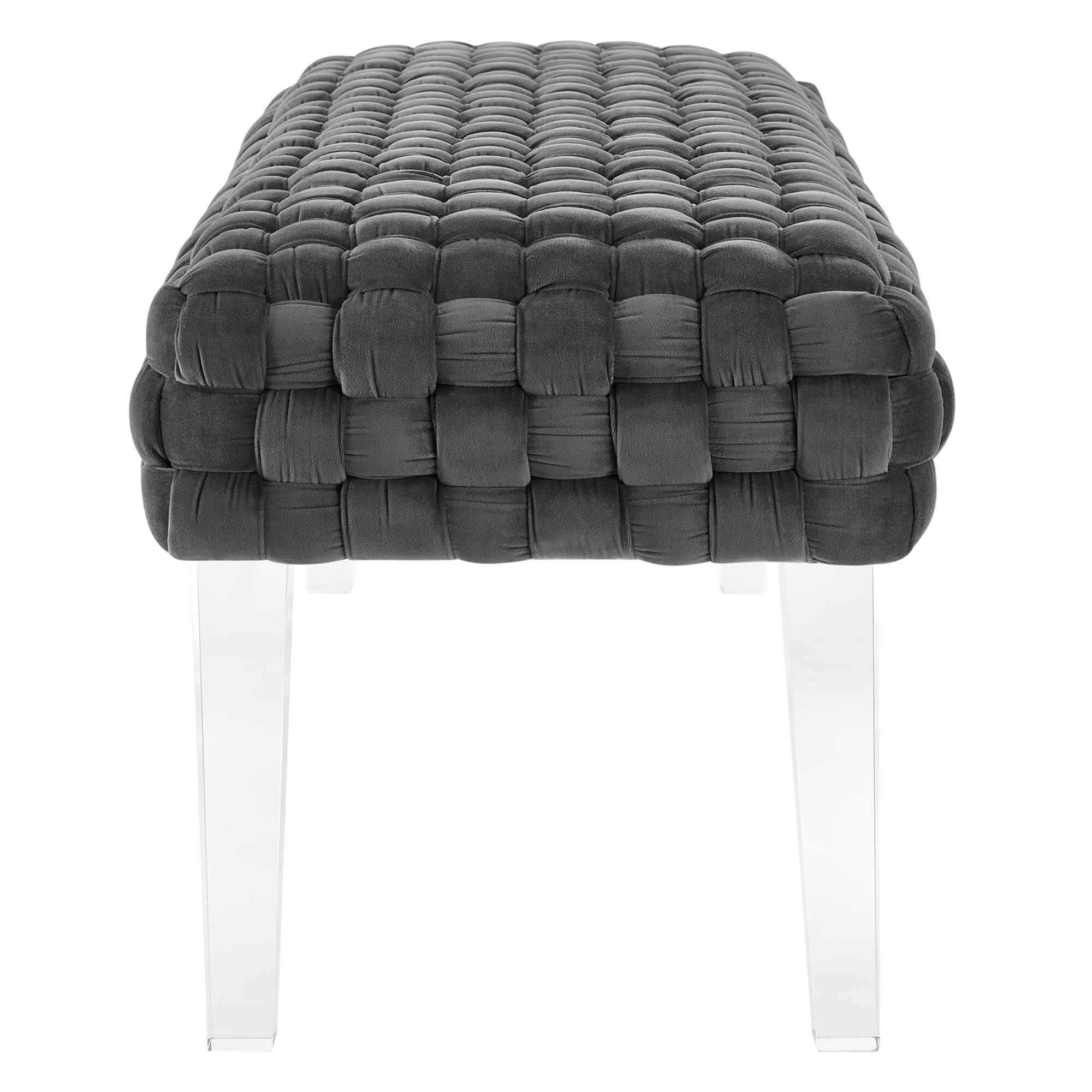 Alt View 1. Modway - Prologue Woven Performance Velvet Ottoman by Modway - EEI-5037-GRY.