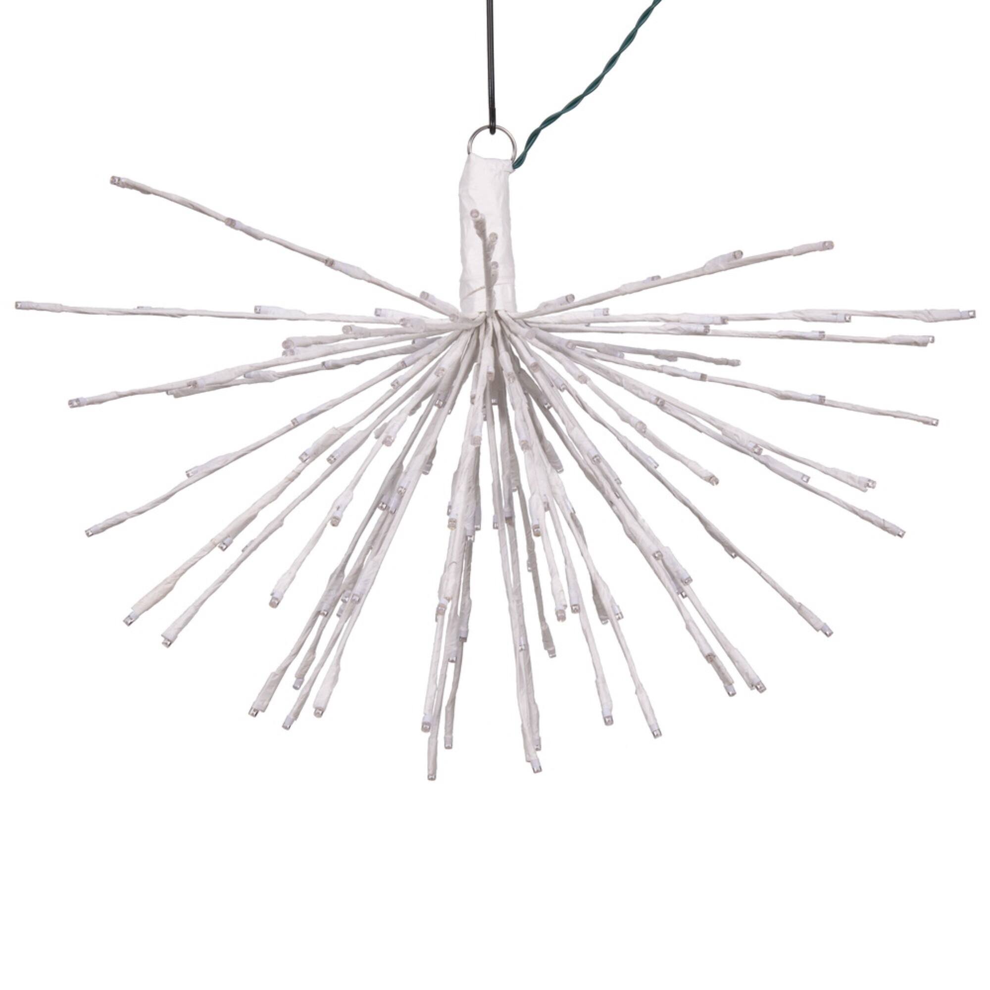 Front. Vickerman - Vickerman 160Lt x 24" White Starburst Pure White 5mm Twinkle LED Lights..