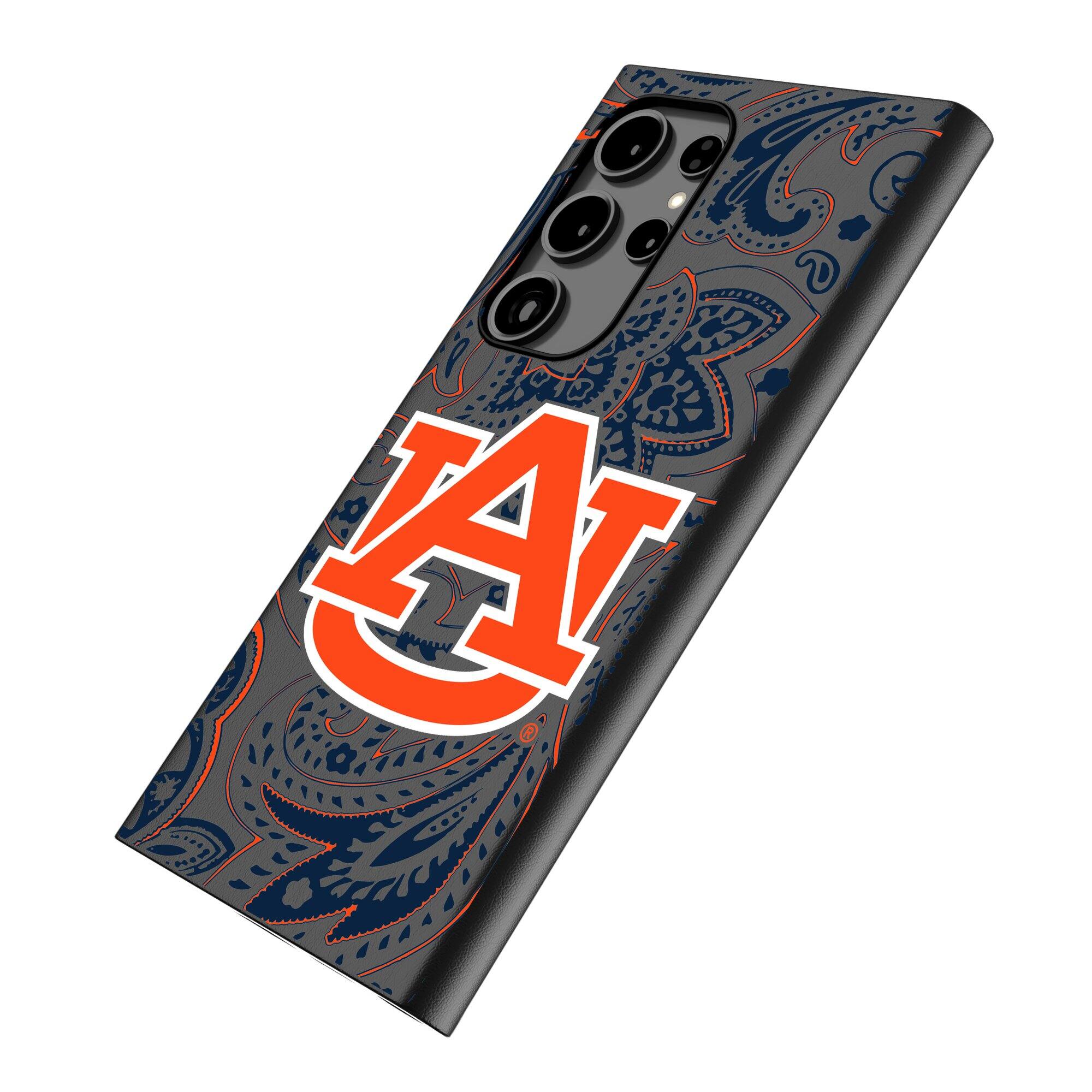 Alt View 1. Keyscaper - Auburn Tigers Paisley Galaxy Magnetic Bump Case - S24 - Black.