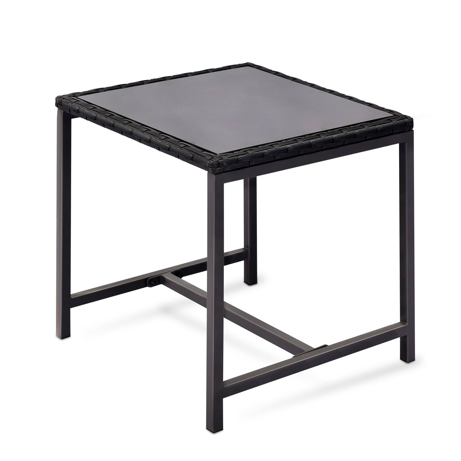 Alt View 2. Mondawe - 3 Pieces Patio Bistro Set Outdoor Rocking Chair with Cushion - Blue.