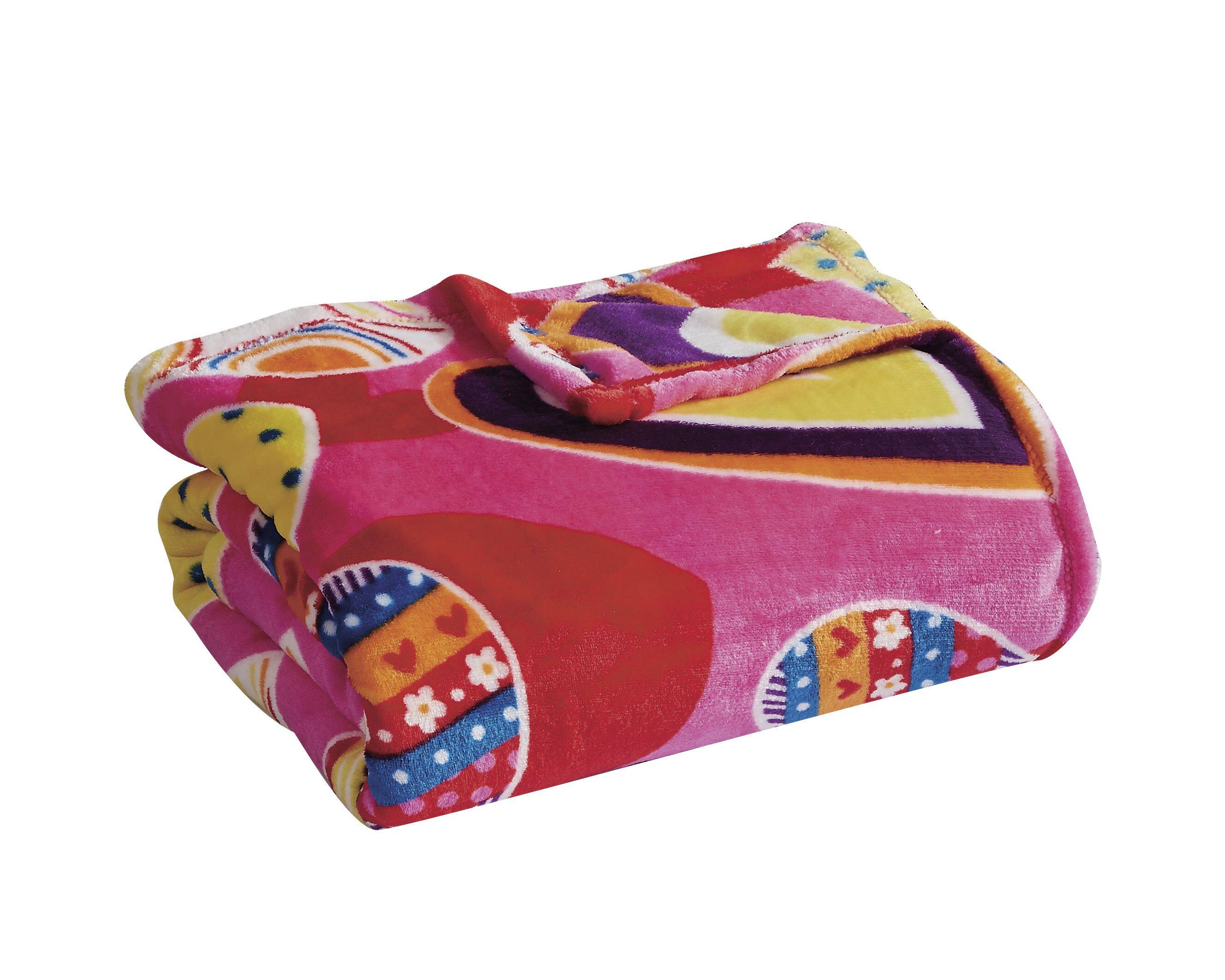 Left. Noble House - Valentines Day Love & Hearts Collection Ultra Plush & Comfy Throw Blanket (50" x 60") - Valentina - Valentina.