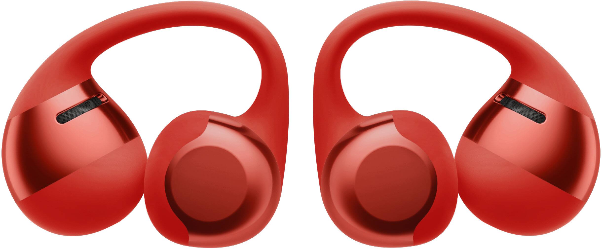 Alt View 2. Shokz - OpenDots ONE Open-Ear Clip-On True Wireless Bluetooth Earbuds - Red.