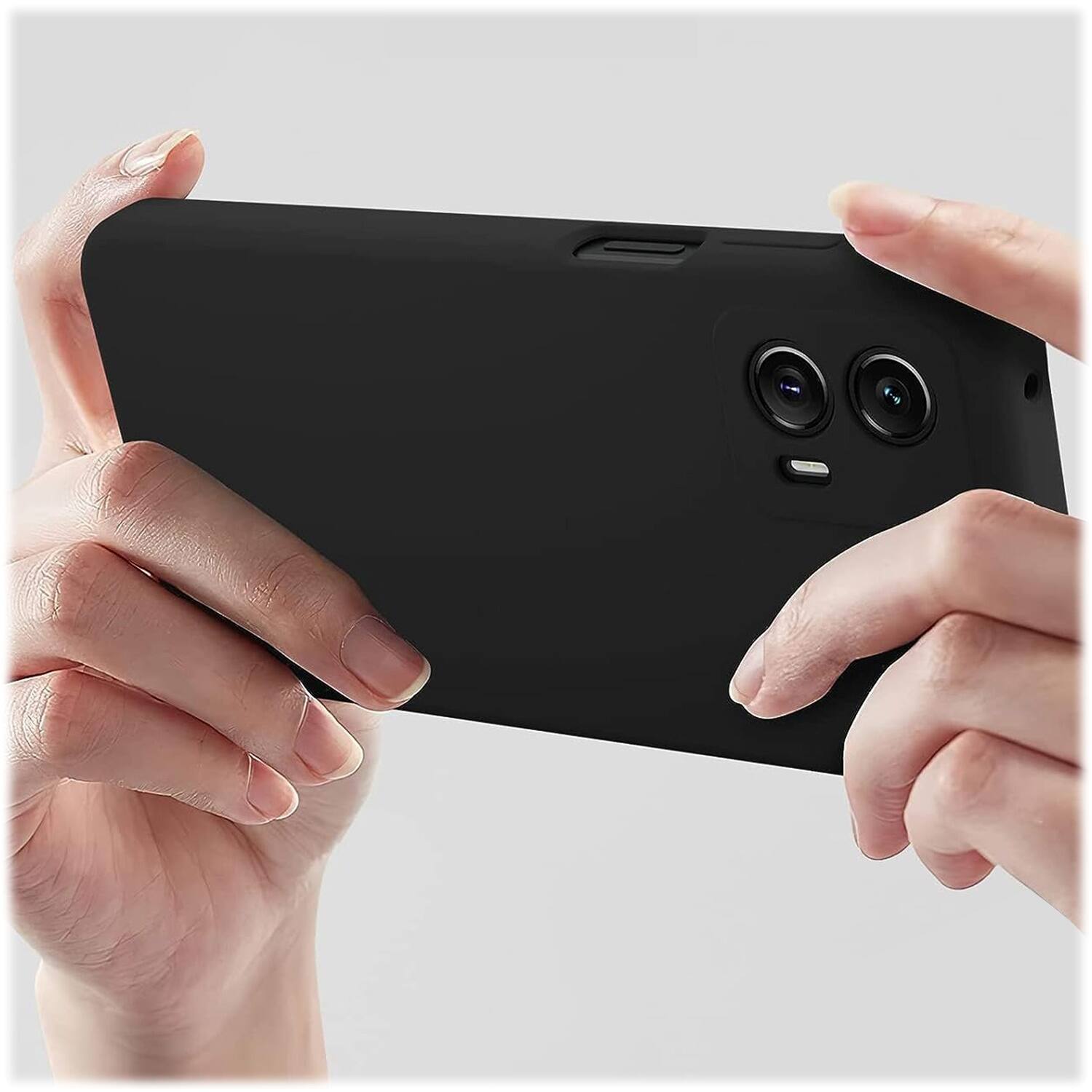 Alt View 15. SaharaCase - Silicone Series Case for Motorola G 5G (2023) - Black.