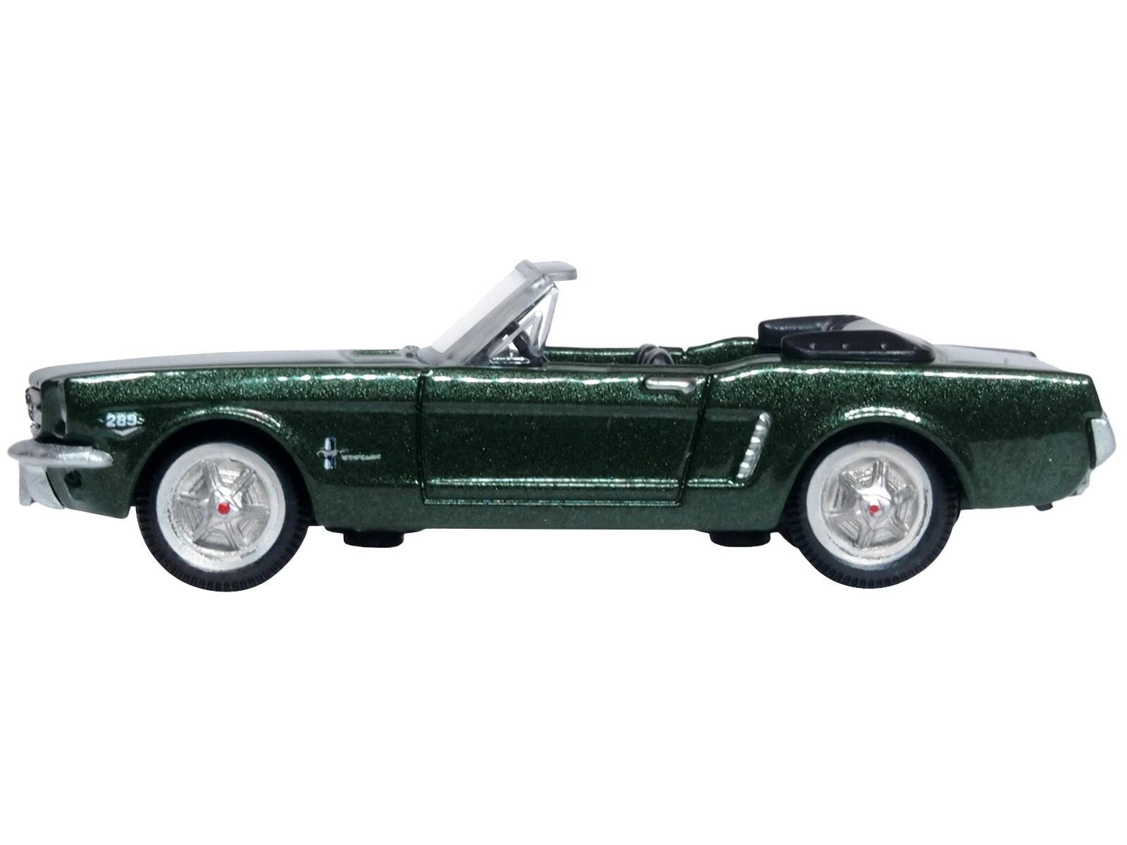 Angle. Oxford Diecast - 1965 Ford Mustang Convertible Ivy Green Metallic 1/87 (HO) Scale Diecast Model Car by Oxford Diecast - Ivy Green Metallic.