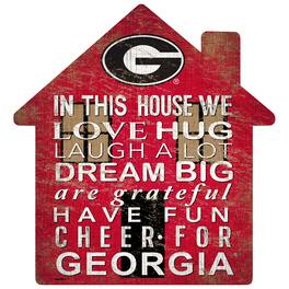 Fan Creations - Georgia Bulldogs 12'' Team House Sign - Multicolor