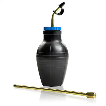 Front. Ivation - Bulb Duster, Handheld Powder Sprayer, 7" Extendable Diatomaceous Earth Applicator – Small - Black.