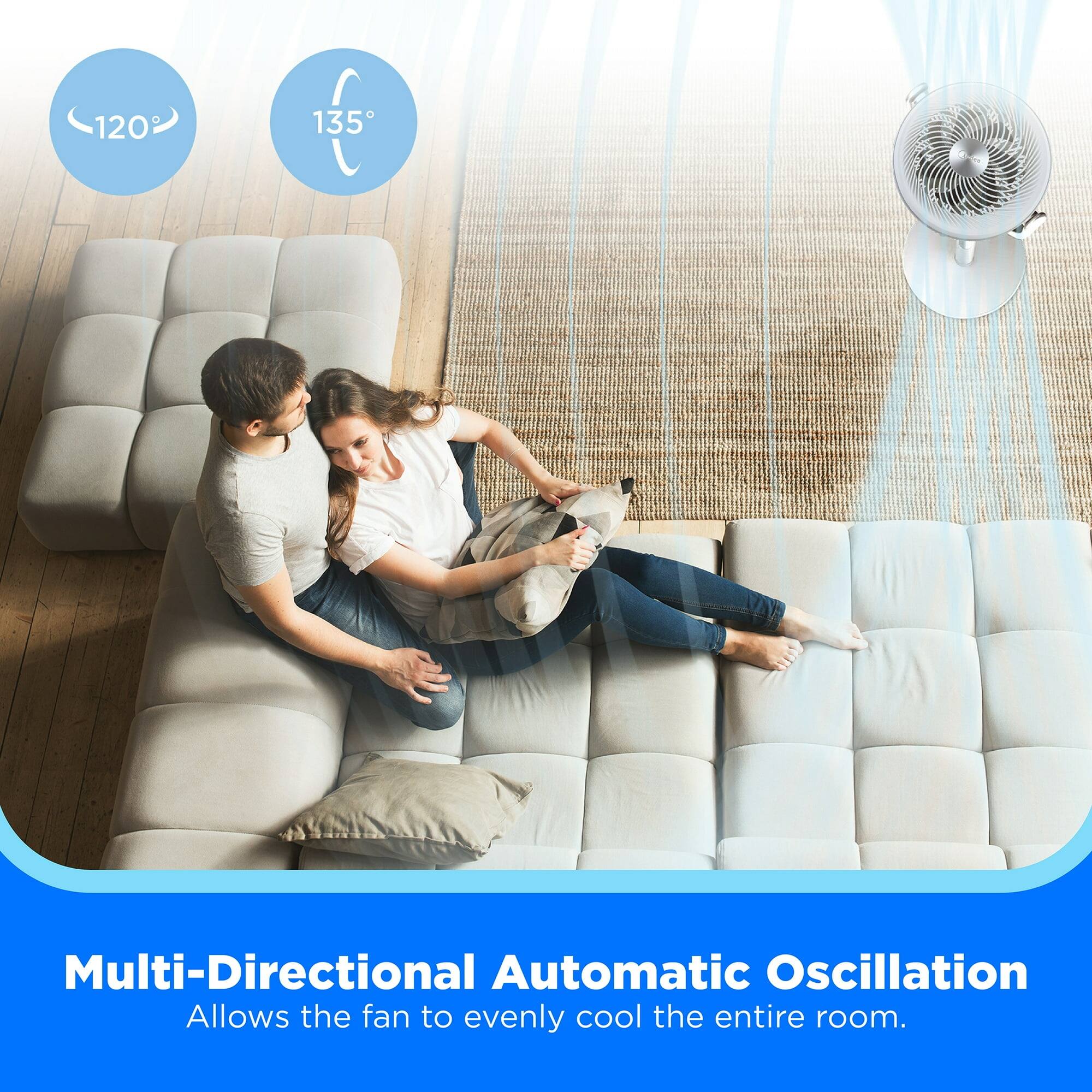 Multi-Directional Automatic Oscillation  
Allows the fan to evenly cool the entire room.