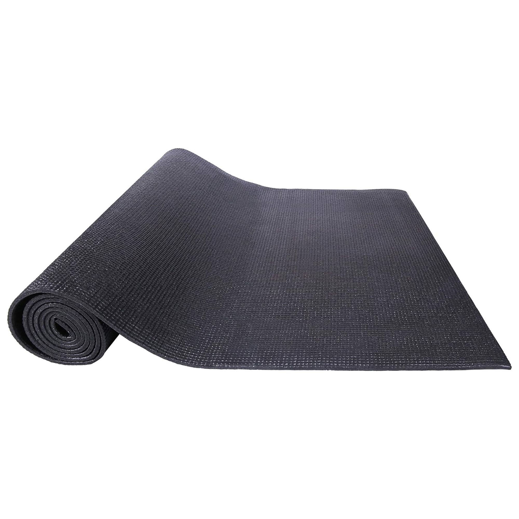 Alt View 2. Signature Fitness - Signature Fitness All Purpose High Density No Tear Exercise Yoga Mat, Black - Black.